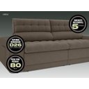 Ver imagem 3 de Sofá Omega 2,00M Assento Retrátil e Reclinável Velosuede Marrom - NetSofás