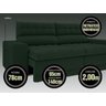 Sofá Omega 2,00M Assento Retrátil e Reclinável Velosuede Verde - NetSofás - 4