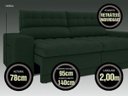 Ver imagem 4 de Sofá Omega 2,00M Assento Retrátil e Reclinável Velosuede Verde - NetSofás