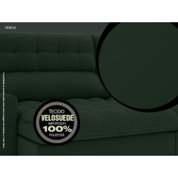 Sofá Omega 2,00M Assento Retrátil e Reclinável Velosuede Verde - NetSofás - 4