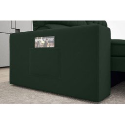 Sofá Omega 2,00M Assento Retrátil e Reclinável Velosuede Verde - NetSofás - 6