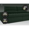 Sofá Omega 2,00M Assento Retrátil e Reclinável Velosuede Verde - NetSofás - 3
