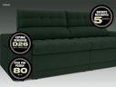 Ver imagem 3 de Sofá Omega 2,00M Assento Retrátil e Reclinável Velosuede Verde - NetSofás