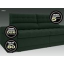 Ver imagem 3 de Sofá Omega 2,00M Assento Retrátil e Reclinável Velosuede Verde - NetSofás