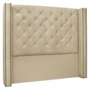 Ver imagem 1 de Cabeceira Casal King Cama Box 195cm Louise S06 Linho Dourado - Mpozenato