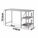 Ver imagem 2 de Kit Mesa Star 110 + Estante 3 Prateleiras