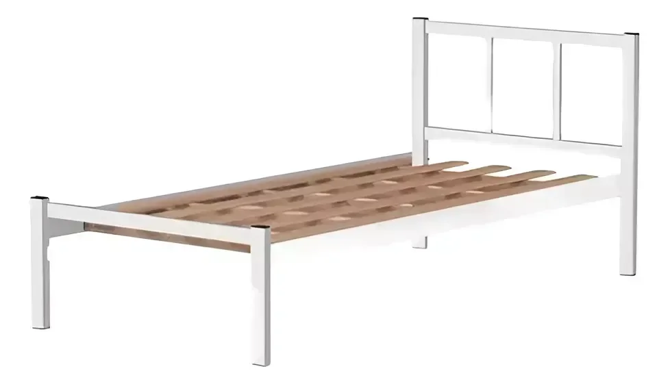 Ver imagem 1 de Cama Tubolar Solteiro em Aço Reforçada Alojamento, Pousadas.:branco