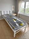 Ver imagem 3 de Cama Tubolar Solteiro em Aço Reforçada Alojamento, Pousadas.:Branco
