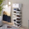 Sapateira 10 Prateleiras 01 Gaveta 45cm Linha Sp Sp010 Completa Móveis - Branco - 1
