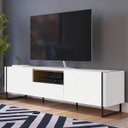 Ver imagem 1 de Rack para Tv Sala com 2 Prateleiras em Mdf - Hanover Branco