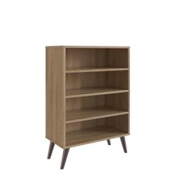 Estante para Livros Retrô com 4 Prateleiras 87 Cm Cor:oak - 2