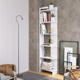 Estante Livreiro com 06 Prateleiras 56cm Linha Est Est140 Completa Móveis - Branco - 1