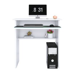 Escrivaninha para Pc Branca Ajl Store Mesa Gamer Escrivaninha para Computador - 4