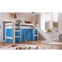 Ver imagem 1 de Cama Infantil Elevada C/ Escorregador sem Colchão 202cm Branco/azul Linha Bb Bb1000 Completa Móveis
