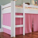 Ver imagem 5 de Cama Infantil Elevada Playground com Escorregador sem Colchao Rosa - Completa