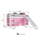 Ver imagem 6 de Cama Infantil Elevada Playground com Escorregador sem Colchao Rosa - Completa