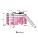 Ver imagem 3 de Cama Infantil Elevada C/ Escorregador sem Colchão 202cm Branco/rosa Linha Bb Bb1000 Completa Móveis