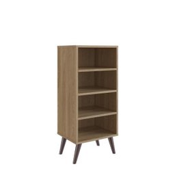 Estante Retrô com 03 Prateleiras 38,5cm Linha Est Est100 Completa Móveis - Oak - 2 Estante Retrô com 03 Prateleiras 38,5cm Linha Est Est100 Completa Móveis - Oak - 2