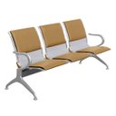 Ver imagem 1 de Cadeira Longarina Cromada 3 Lugares com Estofado