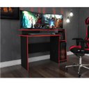 Ver imagem 1 de Mesa Gamer Escrivaninha Evolution Preto Vermelha