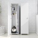 Ver imagem 1 de Armário Multiuso Lavanderia 1 Porta 2 Prateleiras AM3107 36cm Branco - Tecnomobili