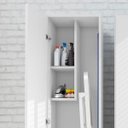Ver imagem 4 de Armário Multiuso Lavanderia 1 Porta 2 Prateleiras AM3107 36cm Branco - Tecnomobili