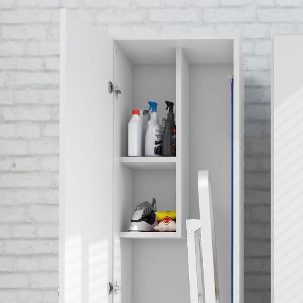 Armário para Lavanderia 36cm 1 Porta Am3107 Tecno Mobili - Branco - 2