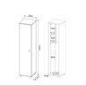 Armário para Lavanderia 36cm 1 Porta Am3107 Tecno Mobili - Branco - 5