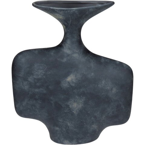 Vaso Decorativo Enfeite Casa Garrafa Home&Co Cerâmica 27x23x8cm Preto