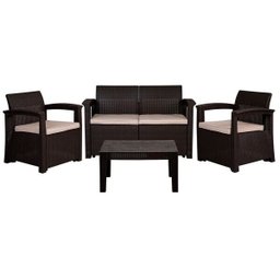 Sofá 4 Lugares Para Jardim Área Externa Rattan D7HOME - 1 Sofá 4 Lugares Para Jardim Área Externa Rattan D7HOME - 1