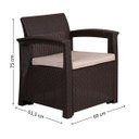 Ver imagem 3 de Sofá 4 Lugares Para Jardim Área Externa Rattan D7HOME