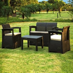 Sofá 4 Lugares Para Jardim Área Externa Rattan D7HOME - 5 Sofá 4 Lugares Para Jardim Área Externa Rattan D7HOME - 5