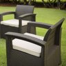 Conjunto de Sofá 5 Lugares para Jardim/Área Externa Rattan - D7Home - 4