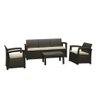 Conjunto de Sofá 5 Lugares para Jardim/Área Externa Rattan - D7Home - 2