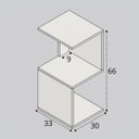 Ver imagem 3 de Kit 2 Mesa de Cabeceira Tipo S Branco para Quarto Mvd Móveis