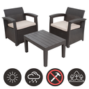 Ver imagem 4 de Conjunto Poltronas para Jardim 2 Lugares com Mesa de Jardim e Área Externa Rattan Syberflex