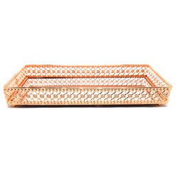 Bandeja Espelhada Decorativa Rosé Cozinha Lavabo Sala 25x13 - 2