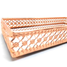 Bandeja Espelhada Decorativa Rosé Cozinha Lavabo Sala 25x13 - 3