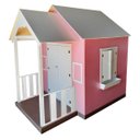 Ver imagem 1 de Casinha de Brinquedo com Varanda Rosa - Criança Feliz