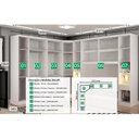 Ver imagem 3 de Quarto Modulado Rizon 7 Peças (1 Armário Ponte + 1 Closet + 3 Guarda Roupas + 2 Complementos) QC211 