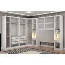 Ver imagem 4 de Quarto Modulado Rizon 7 Peças (1 Armário Ponte + 1 Closet + 3 Guarda Roupas + 2 Complementos) QC211 