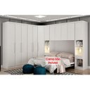 Ver imagem 1 de Quarto Modulado Rizon 7 Peças (1 Armário Ponte + 1 Closet + 3 Guarda Roupas + 2 Complementos) QC211 