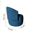 Ver mais imagens de Kit Namoradeira + 2 Poltronas Decorativa Beatriz Orgânica Bouclé Azul Marinho