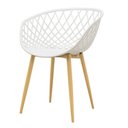 Ver imagem 2 de Kit 4 Cadeiras Clarice Rivatti Polipropileno Branco Base Metal