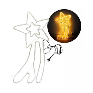 Pisca Pisca Natal em Led Estrela Cadente Branco Quente 127v