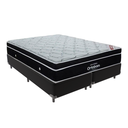 Ver imagem 1 de Cama Box Bipartido Queen Preto e Colchão Elegant Superpocket Molas Ensacadas Ortobom