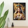 Quadro Nossa Senhora da Conceição 24x18cm - com Vidro:moldura Branca - 2