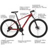 Bicicleta Esportiva Aro 29 Altus Shimano Suspensão Freio a Disco F11 Quadro 18 Alumínio Preto/ - 2