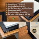 Ver imagem 5 de Mesa Escrivaninha Estilo Industrial com Prateleiras 100x50cm Mdf Premium Freijó e Aço Cor Preto