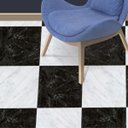 Ver imagem 1 de Adesivo piso xadrez mármore preto e branco antiderrapante